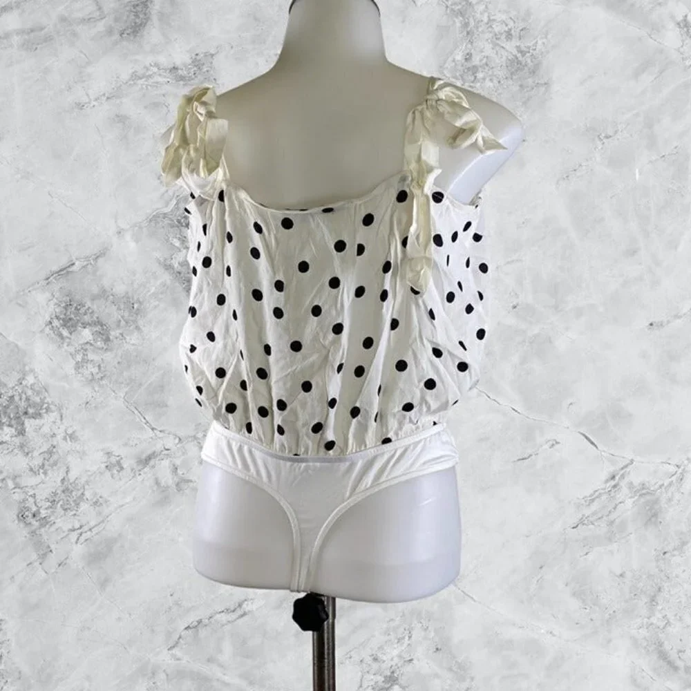 Lovers and Friends Evan Cami Bodysuit - Ivory & Black